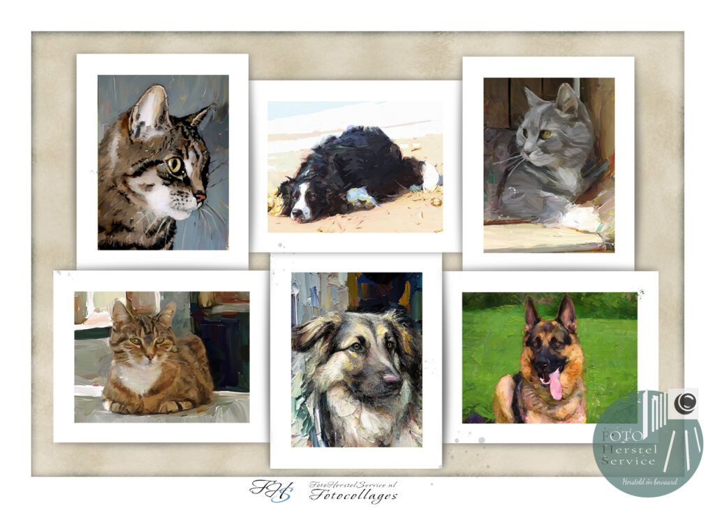 foto collage van huisdieren